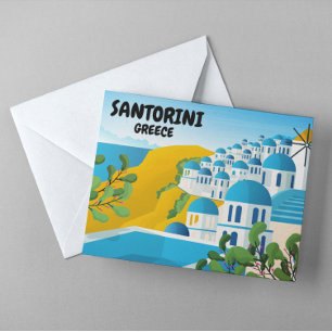 Schöne Santorini Griechenland Reisen Postkarte