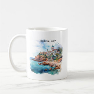 Schöne Sardinien Italien Wassersport Reisen Kaffeetasse