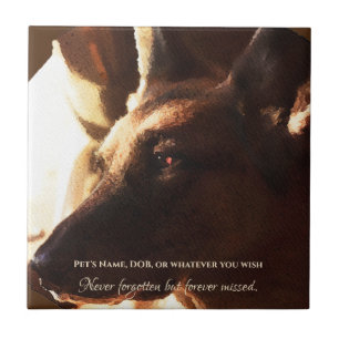 Schöne Schäferhund-ErinnerungsKeramik-Fliese Fliese