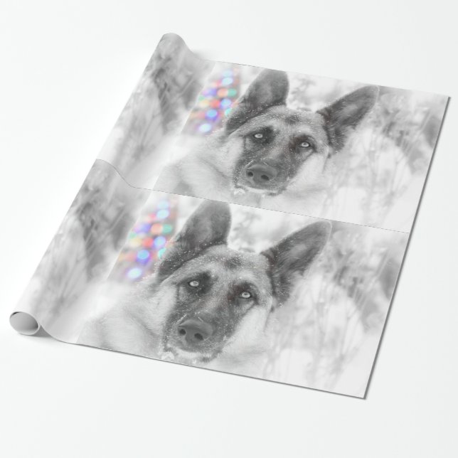 Schöne Schäferhund-Feriengeschenk-Verpackung Geschenkpapier (Ungerollt)