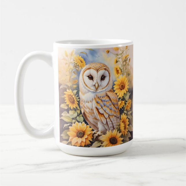 Schöne Scheunenschale und Sonnenblumen Kaffeetasse (Links)