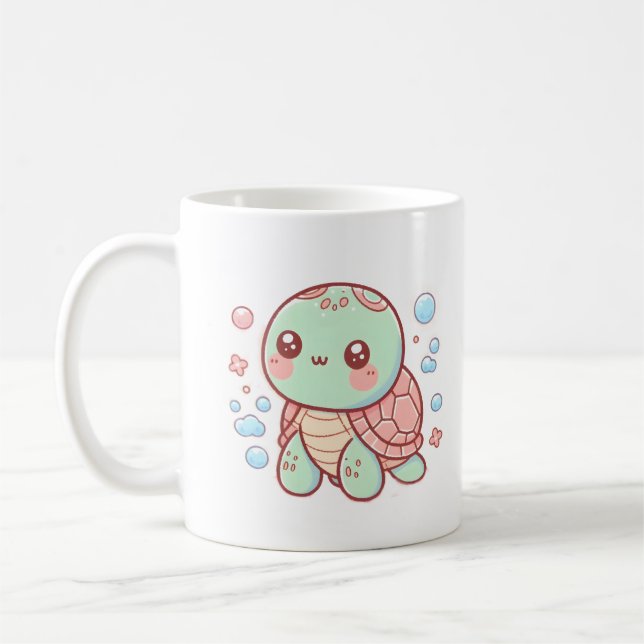 Schöne Schildkröte mit Ozeanvibes Kaffeetasse (Links)