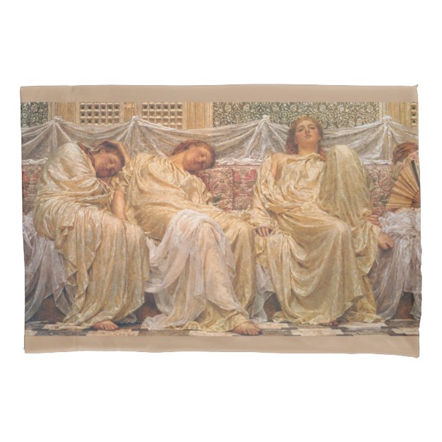 Schöne Schläfchenfrauen (Träume) (Vintage Kunst) Kissenbezug (Vorderseite-Links)