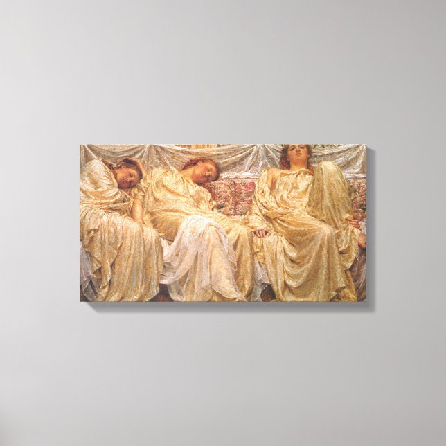 Schöne Schläfchenfrauen (Träume) (Vintage Kunst) Leinwanddruck (Vorderseite)