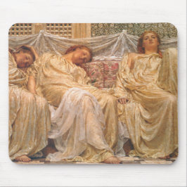 Schöne Schläfchenfrauen (Träume) (Vintage Kunst) Mousepad