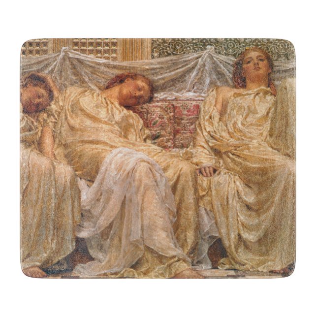 Schöne Schläfchenfrauen (Träume) (Vintage Kunst) Schneidebrett (Vorderseite)