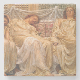 Schöne Schläfchenfrauen (Träume) (Vintage Kunst) Steinuntersetzer