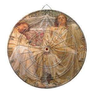Schöne schlafende Frauen (Träumer) (Vintage-Kunst) Dartscheibe