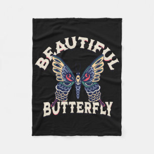 schöne Schmetterling-Retro-Vektor-Kunst-Illustrati Fleecedecke