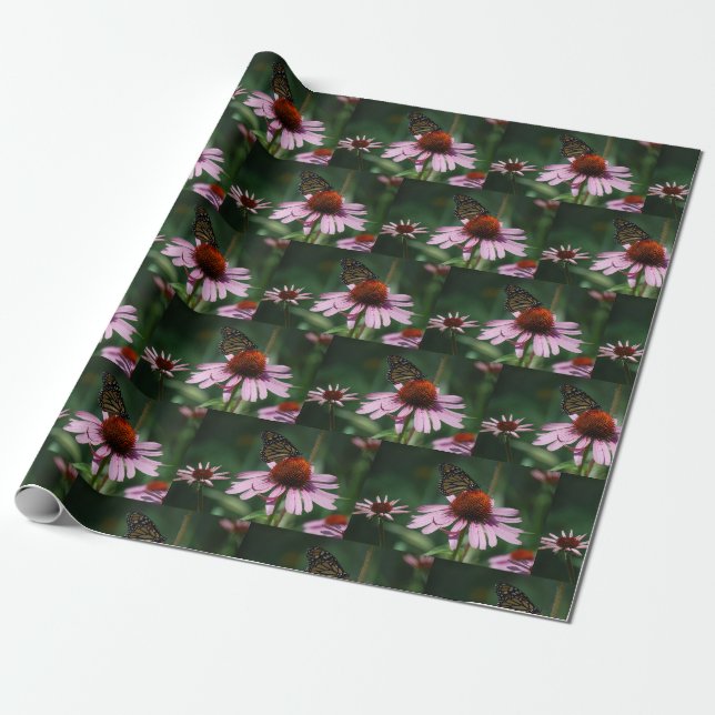 Schöne Schmetterling und Konflower Geschenkpapier (Ungerollt)
