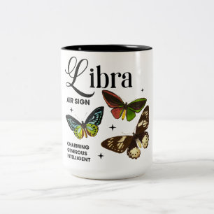 Schöne Schmetterling Zodiac-Eigenschaften/Libra Zweifarbige Tasse