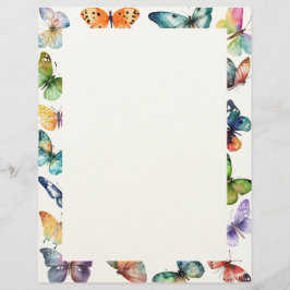 Schöne Schmetterlinge Briefbogen