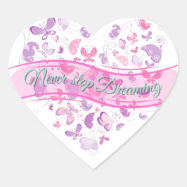 Schöne Schmetterlinge Herz-Aufkleber