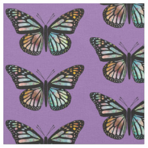 Schöne Schmetterlinge Muster Monarch Wasserfarbe Stoff