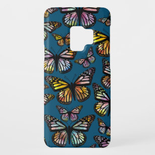Schöne Schmetterlinge Wasserfarben Muster Blau Case-Mate Samsung Galaxy S9 Hülle