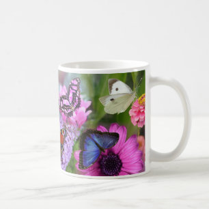 Schöne Schmetterlinge Wilde Blume Liebe Kaffeetasse