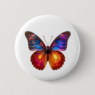 Schöne Schmetterlingskunst Button
