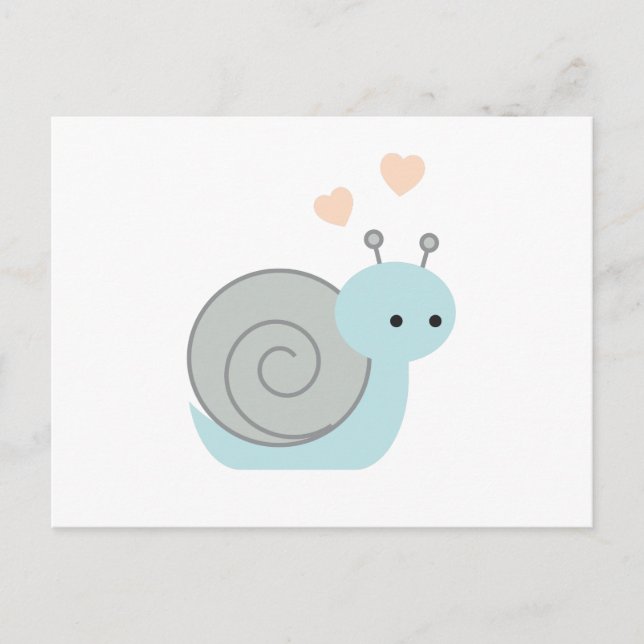 Schöne Schnecke Postkarte (Vorderseite)