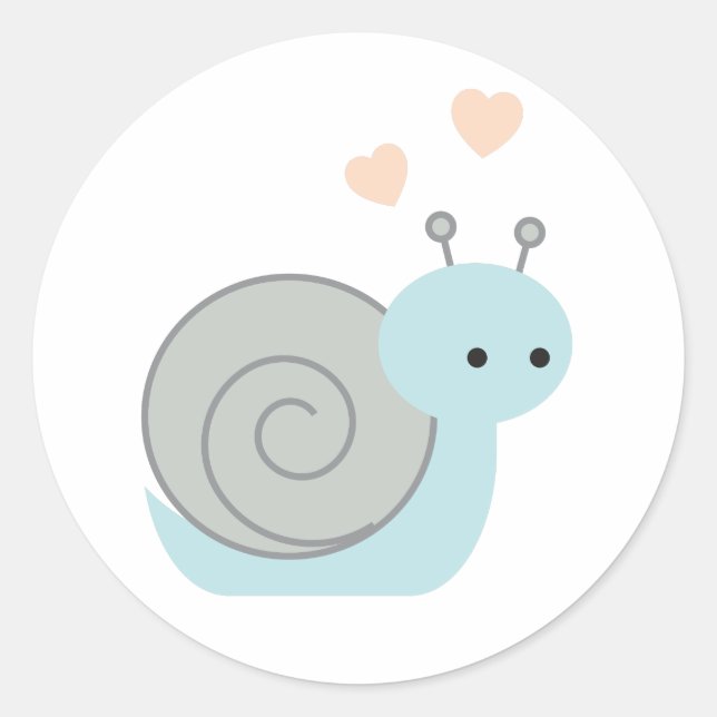 Schöne Schnecke Runder Aufkleber (Vorderseite)