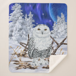 Schöne Schneeauschale im Schnee drucken Sherpadecke