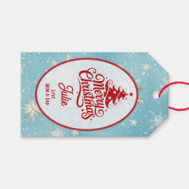 Schöne Schneeflocken Weihnachten Geschenkanhänger