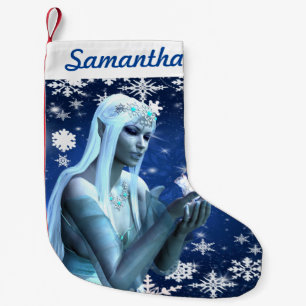 Schöne Schneekönigin Kleiner Weihnachtsstrumpf