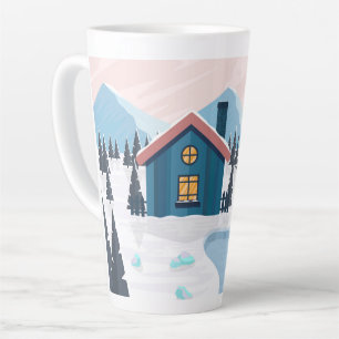 Schöne Schneelandschaft Milchtasse