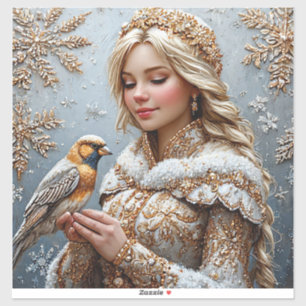 Schöne Schneemädchen Aufkleber