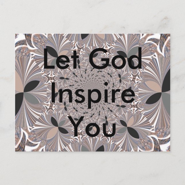 Schöne schöne Asche Grau Kaleidoskop nahtlos Postkarte (Vorderseite)