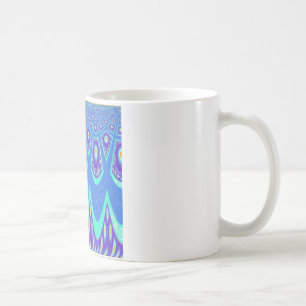 Schöne, schöne Cyan Blue Batik Print Vektor Kunst Tasse
