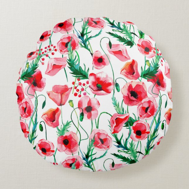 Schöne schöne Sommer Herbstkräuterfalle Rundes Kissen (Vorderseite)