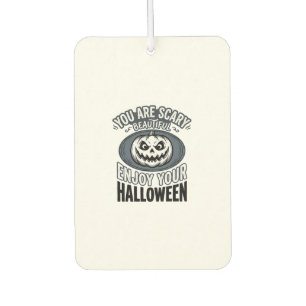 Schöne schreckliche Halloween Vintage-Kürbis-Shirt Autolufterfrischer