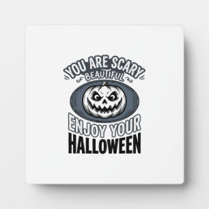 Schöne schreckliche Halloween Vintage-Kürbis-Shirt Fotoplatte