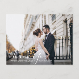 schöne Schrift   hochzeit danke Postkarte