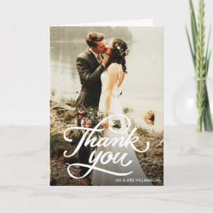 schöne Schrift   Vielen Dank für Ihre Hochzeit Dankeskarte