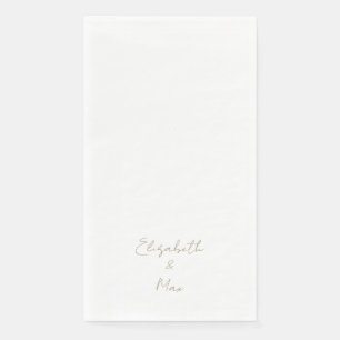 Schöne Schriftart Gold-Text-Hochzeit Serviette