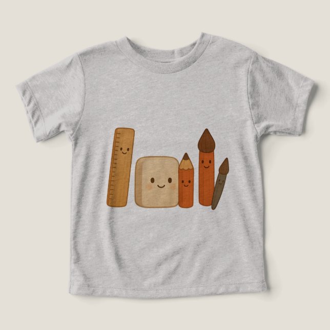 Schöne Schulwerkzeuge - Niedlich transparent (Design Vorderseite)