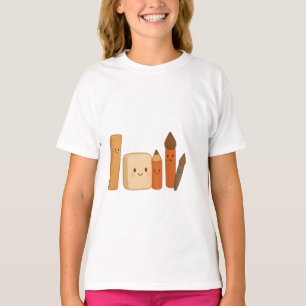 Schöne Schulwerkzeuge - Niedlich transparent T-Shirt