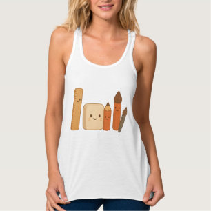 Schöne Schulwerkzeuge - Niedlich transparent Tank Top