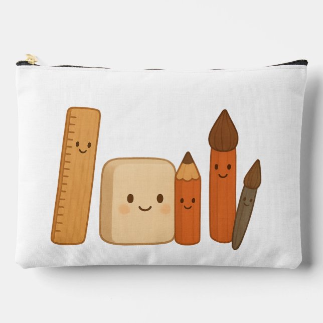 Schöne Schulwerkzeuge - Niedlich transparent Zubehörtasche (Vorderseite)