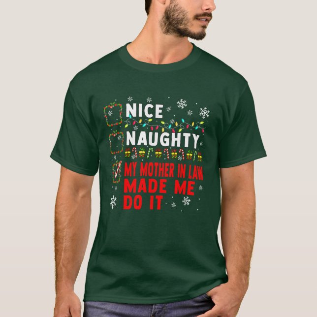 Schöne schwache Mutter im Gesetz Weihnachten T-Shirt (Vorderseite)
