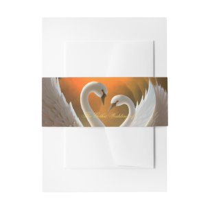 Schöne Schwäne in der Liebe. Einladungsbanderole