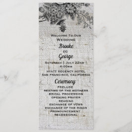 Schöne Schwarz-Grau-Blume Hochzeit Programm