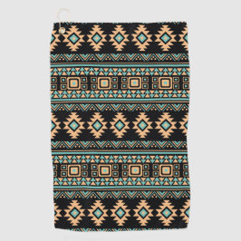 Schöne schwarz-pastellblaue aztec golfhandtuch