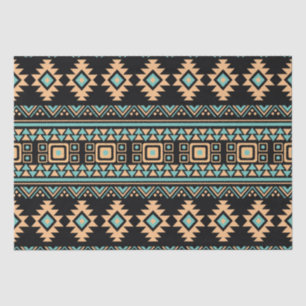 Schöne schwarz-pastellblaue aztec seidenpapier