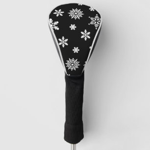 Schöne Schwarz-Weiß-Blume  Golf Headcover
