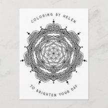Schöne Schwarz-Weiß-Mandala-Erwachsenenfarben