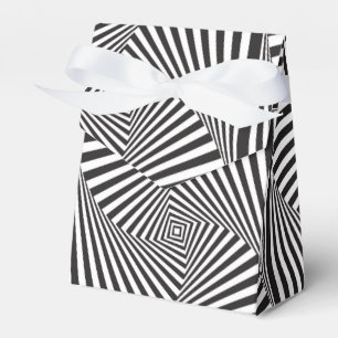 Schöne Schwarz-weiße gewundene optische Illusion Geschenkschachtel