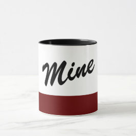Schöne Schwarz-weiße Red Mine Tasse