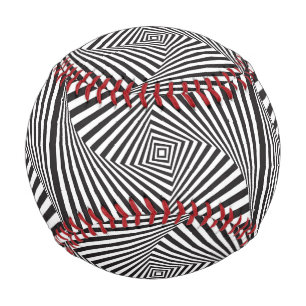 Schöne Schwarz-weiße spiralförmige optische Tä Baseball